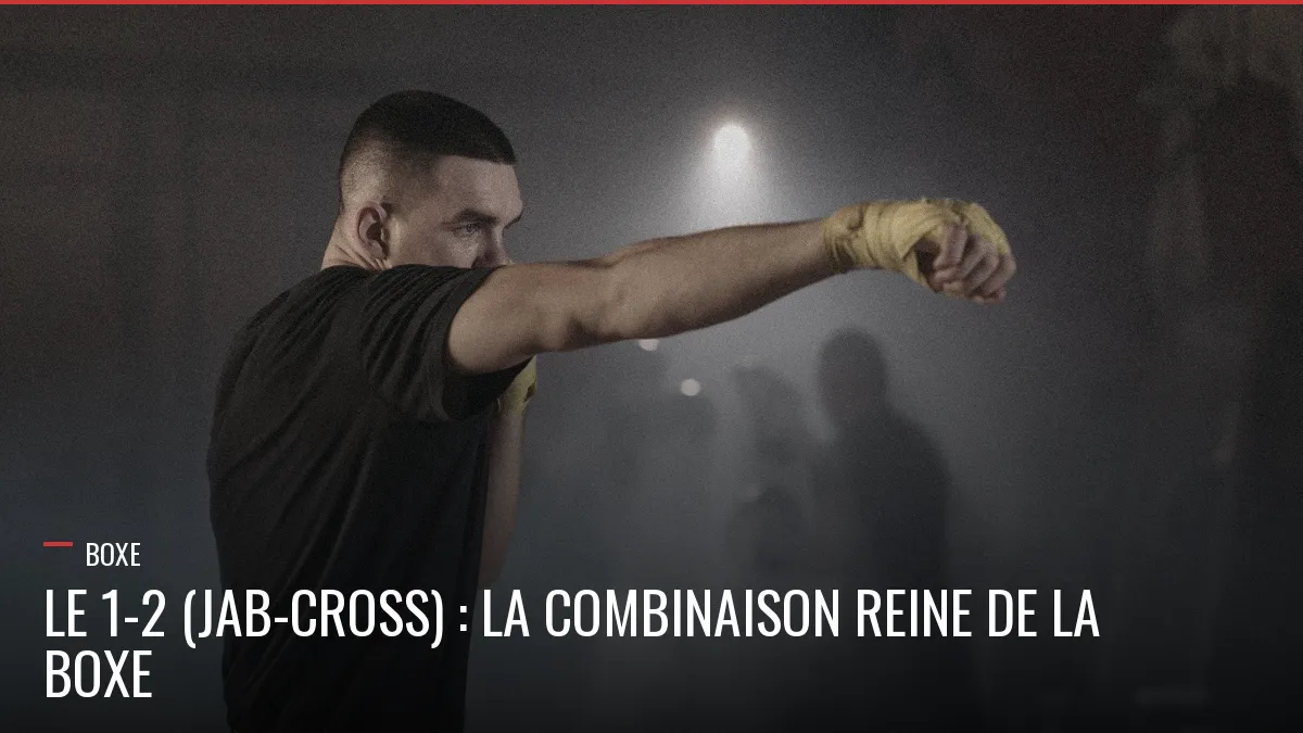 Boxeur enchaînant jab-cross