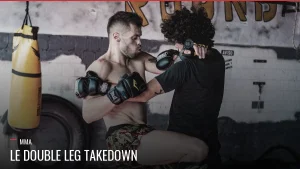 Double leg takedown en MMA