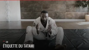 Pratiquants de JJB sur le tatami, étiquette