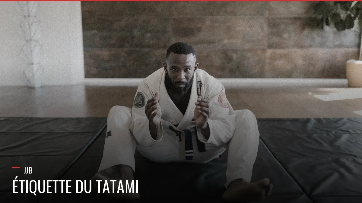 Pratiquants de JJB sur le tatami, étiquette