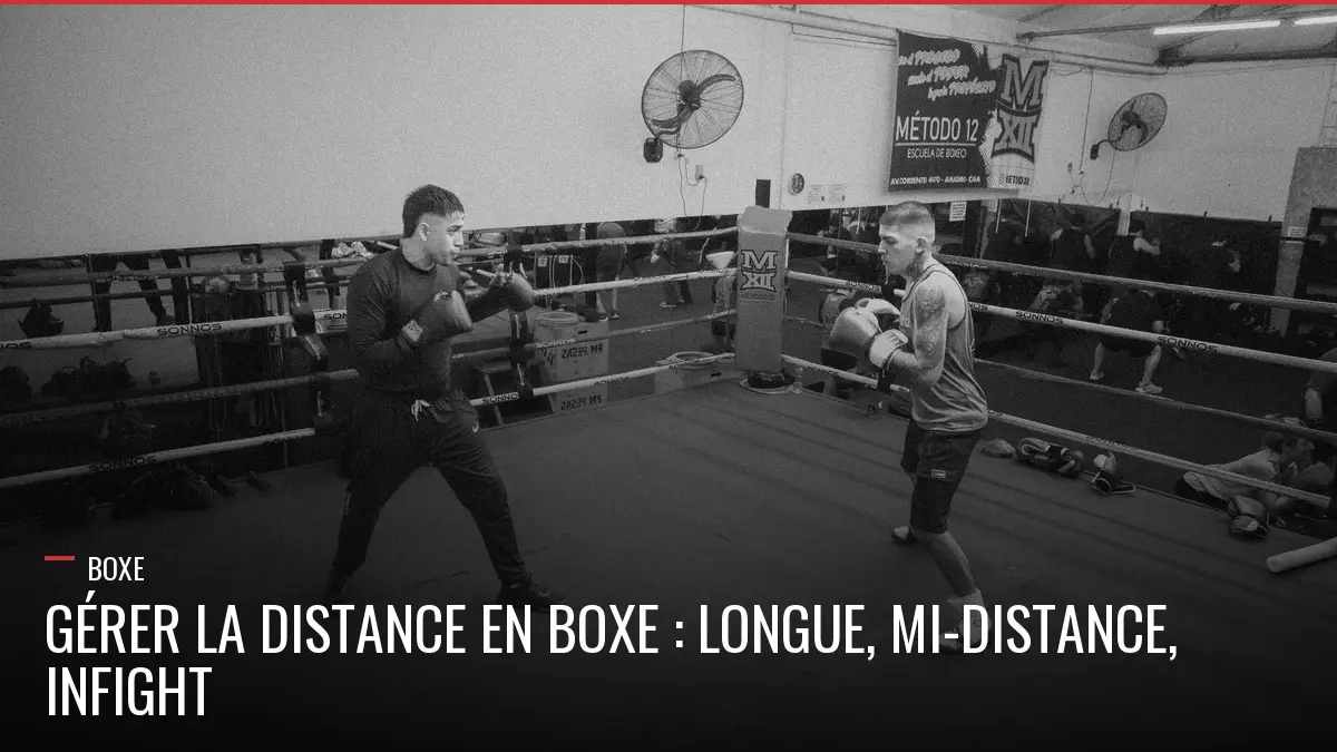 Boxeurs à distance sur le ring, gestion de la distance