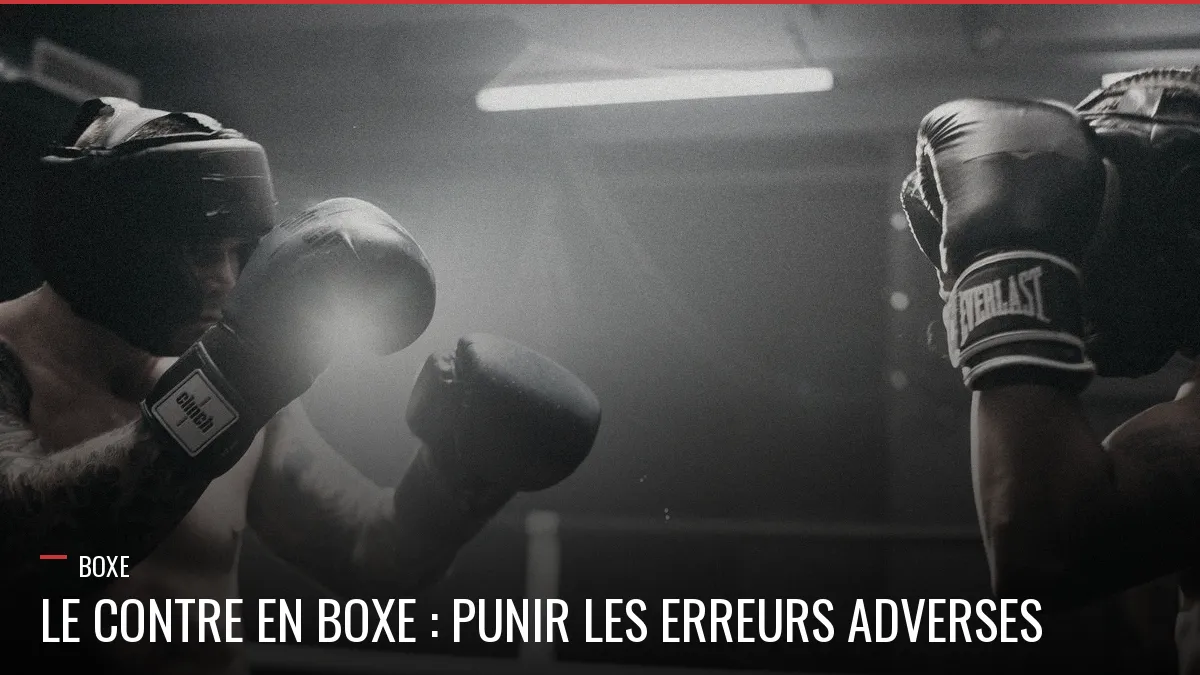 Deux boxeurs face à face sur le ring, gants levés — le contre en boxe