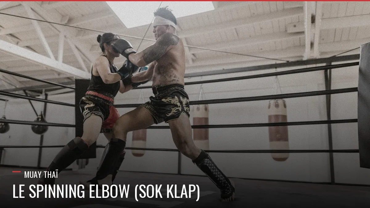 Coude tournant en Muay Thaï, spinning elbow