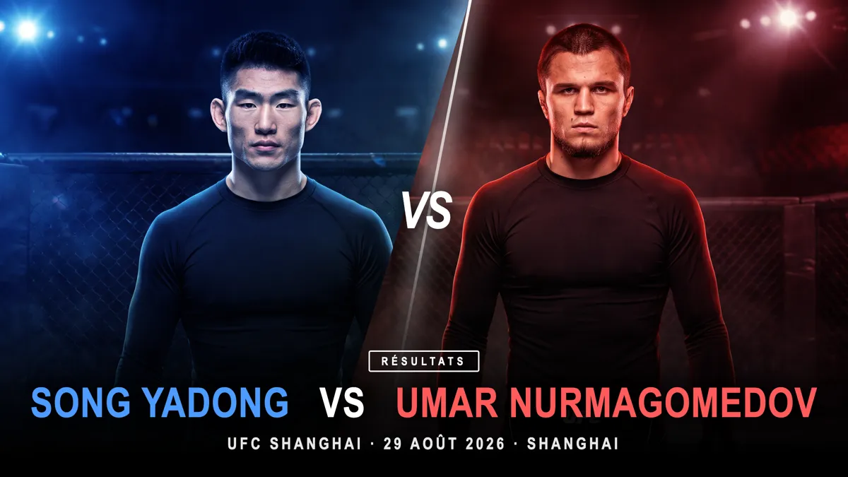 Affiche UFC Shanghai : Song Yadong contre Umar Nurmagomedov à Shanghai le 29 août 2026
