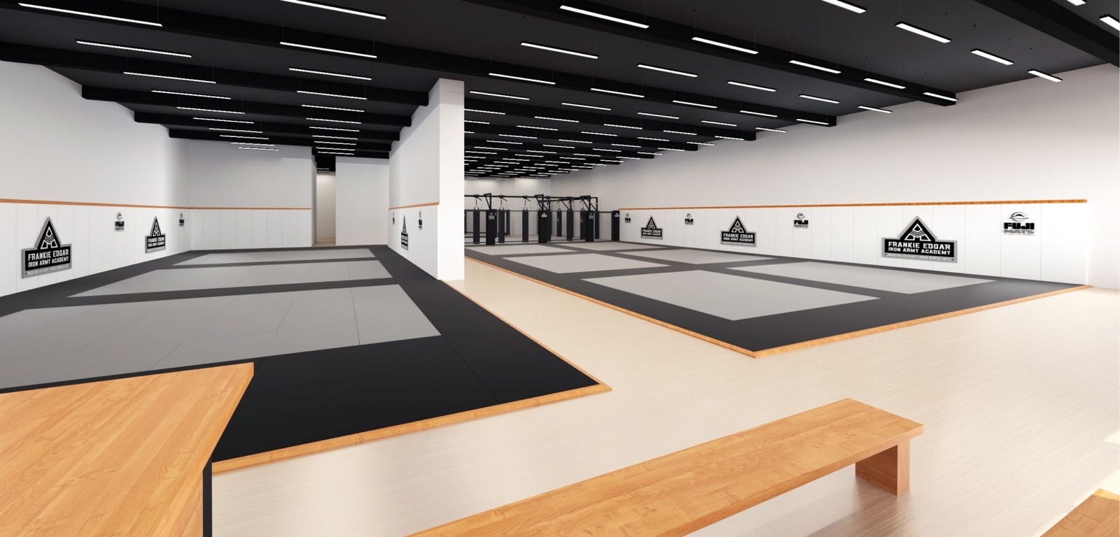 Salle de club équipée en tatamis Fujimats